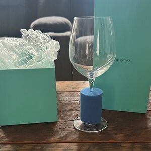 Tiffany & Co. Blue Wine Glass new in box